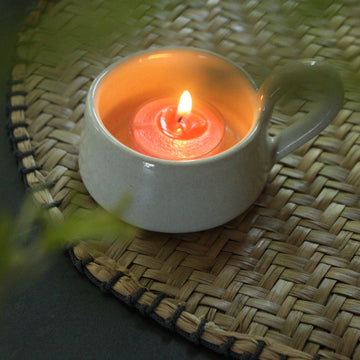 Ceramic Tea Light Candle Cup Holder - Milk White - Thedanes.co.uk - Creative & Sustainable Living The Scandinavian Way