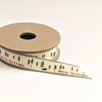 Nordic Tree Christmas Forest Ribbon - 3M x 15mm - Thedanes.co.uk - Creative & Sustainable Living The Scandinavian Way