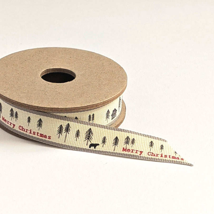 Nordic Tree Christmas Forest Ribbon - 3M x 15mm - Thedanes.co.uk - Creative & Sustainable Living The Scandinavian Way