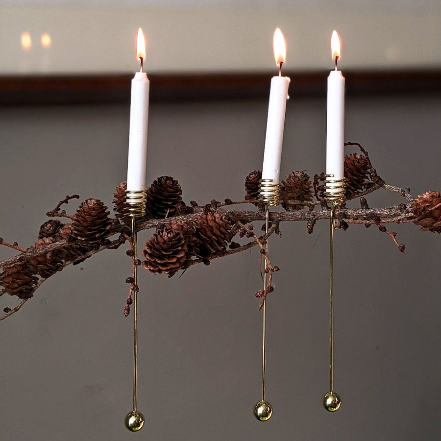 Christmas Tree Chime Candle Balance Holders - Gold Or Silver - Thedanes.co.uk - Creative & Sustainable Living The Scandinavian Way