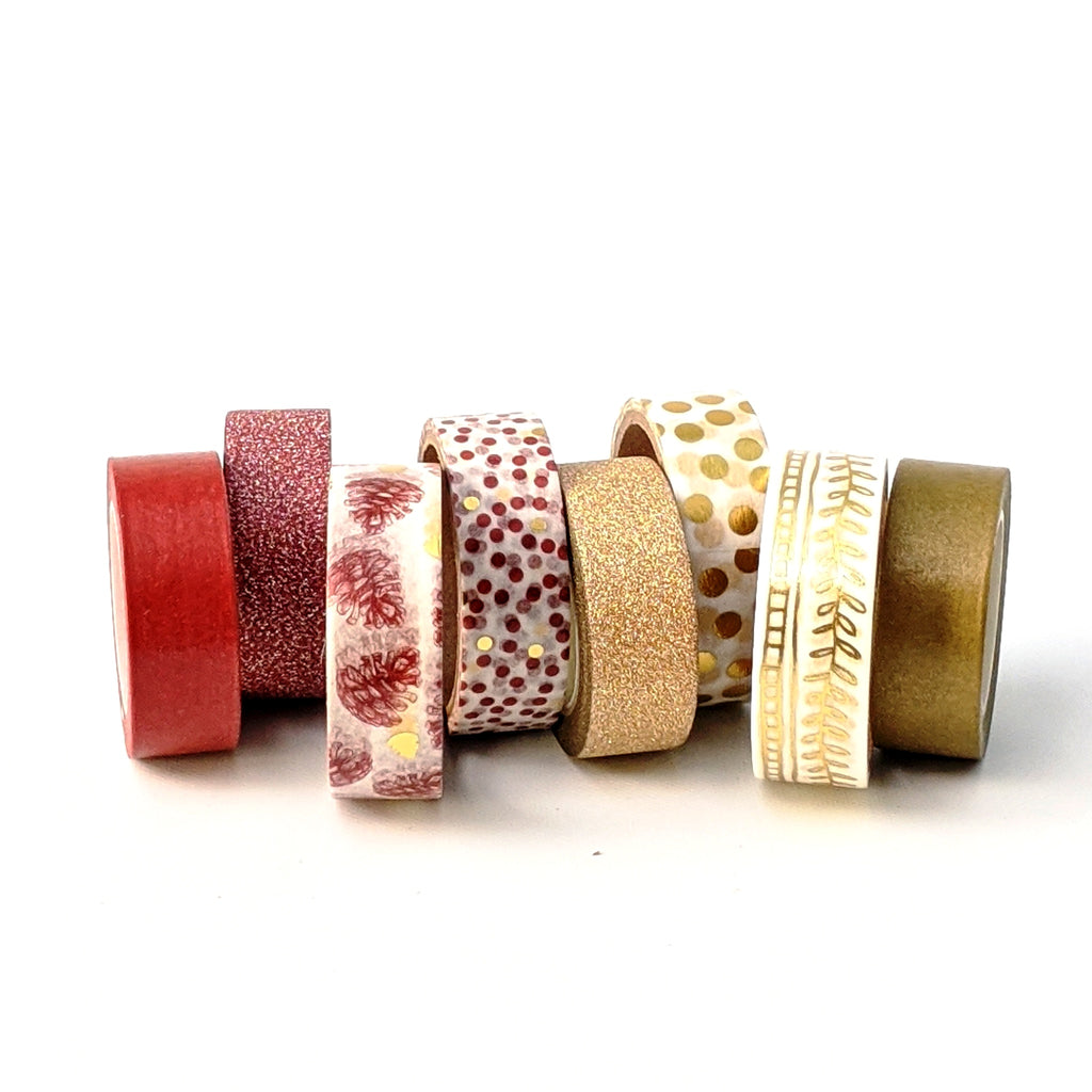 Gold Design Washi Paper Tape - Dots & Garland - Thedanes.co.uk - Creative & Sustainable Living The Scandinavian Way