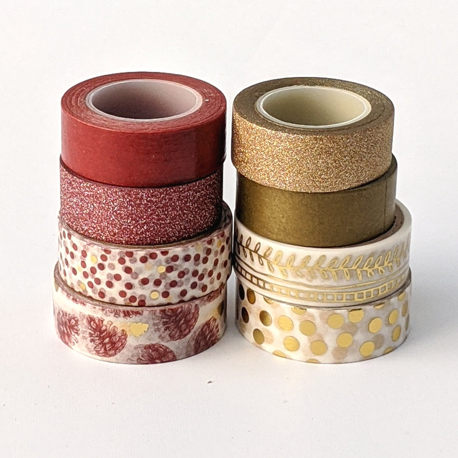 Gold Washi Paper Tape - Matt & Glitter - Thedanes.co.uk - Creative & Sustainable Living The Scandinavian Way