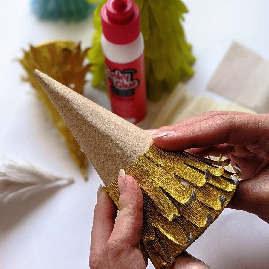 Crepe Paper Christmas Tree Craft Kit - The Danes