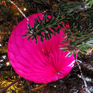 Hot Pink Honeycomb Paper Ball - Thedanes.co.uk - Creative & Sustainable Living The Scandinavian Way