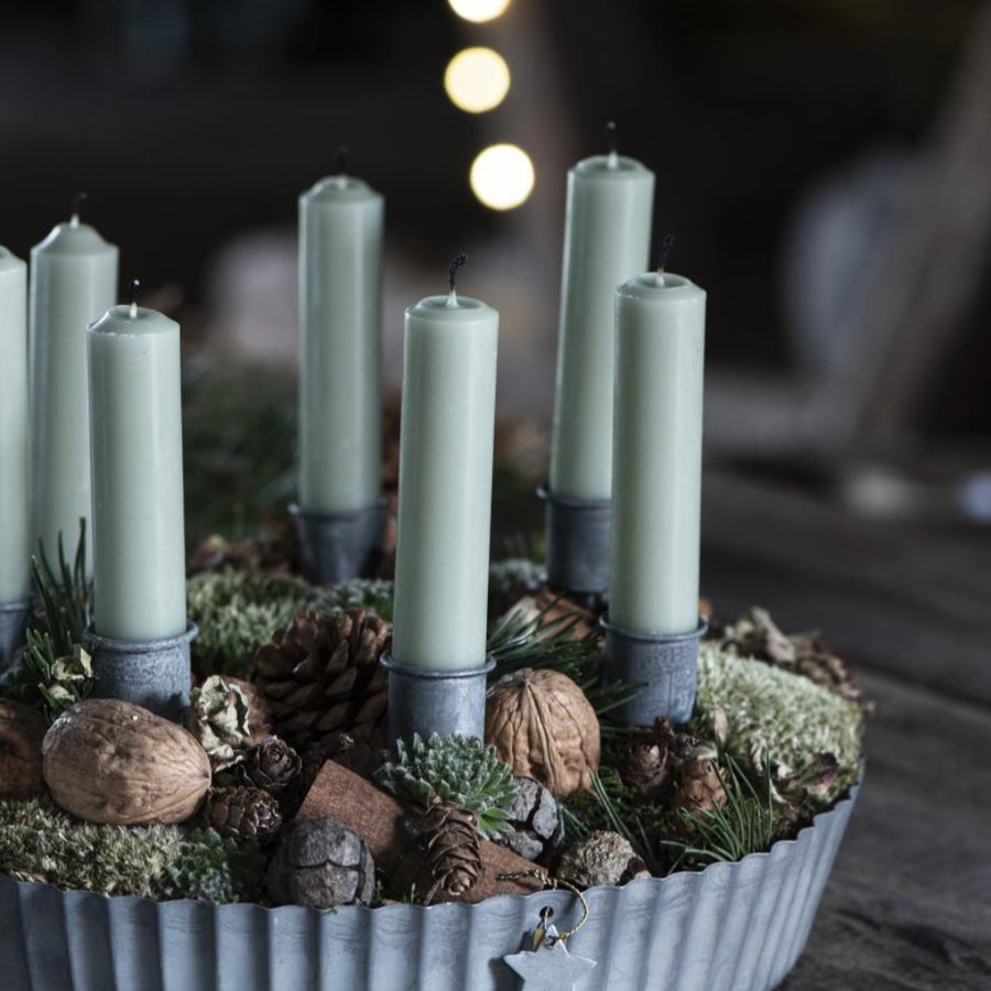 Zinc Candle Holder On Spike - The Danes