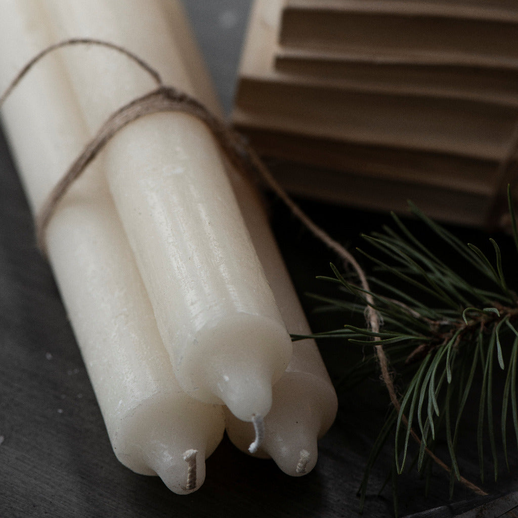 10 Dinner Candles 18cm x 22mm | Ivory - Thedanes.co.uk - Creative & Sustainable Living The Scandinavian Way