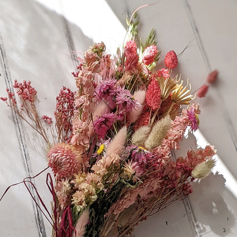 Dried Flower Bouquet - Peachy Pink Summer - The Danes