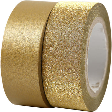 Gold Washi Paper Tape - Matt & Glitter - Thedanes.co.uk - Creative & Sustainable Living The Scandinavian Way
