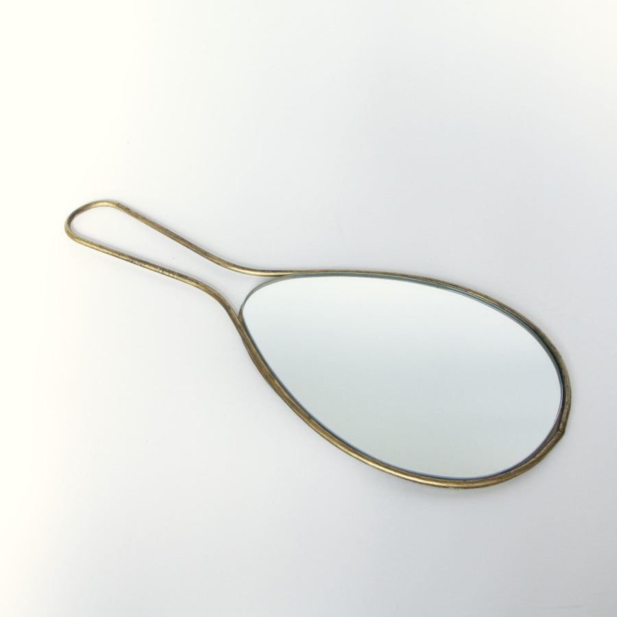 Hand Mirror With Metal Frame, 30cm - The Danes