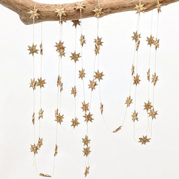 Natural Handmade Star Garland - Fair Trade | 4.5Mtr - Thedanes.co.uk - Creative & Sustainable Living The Scandinavian Way