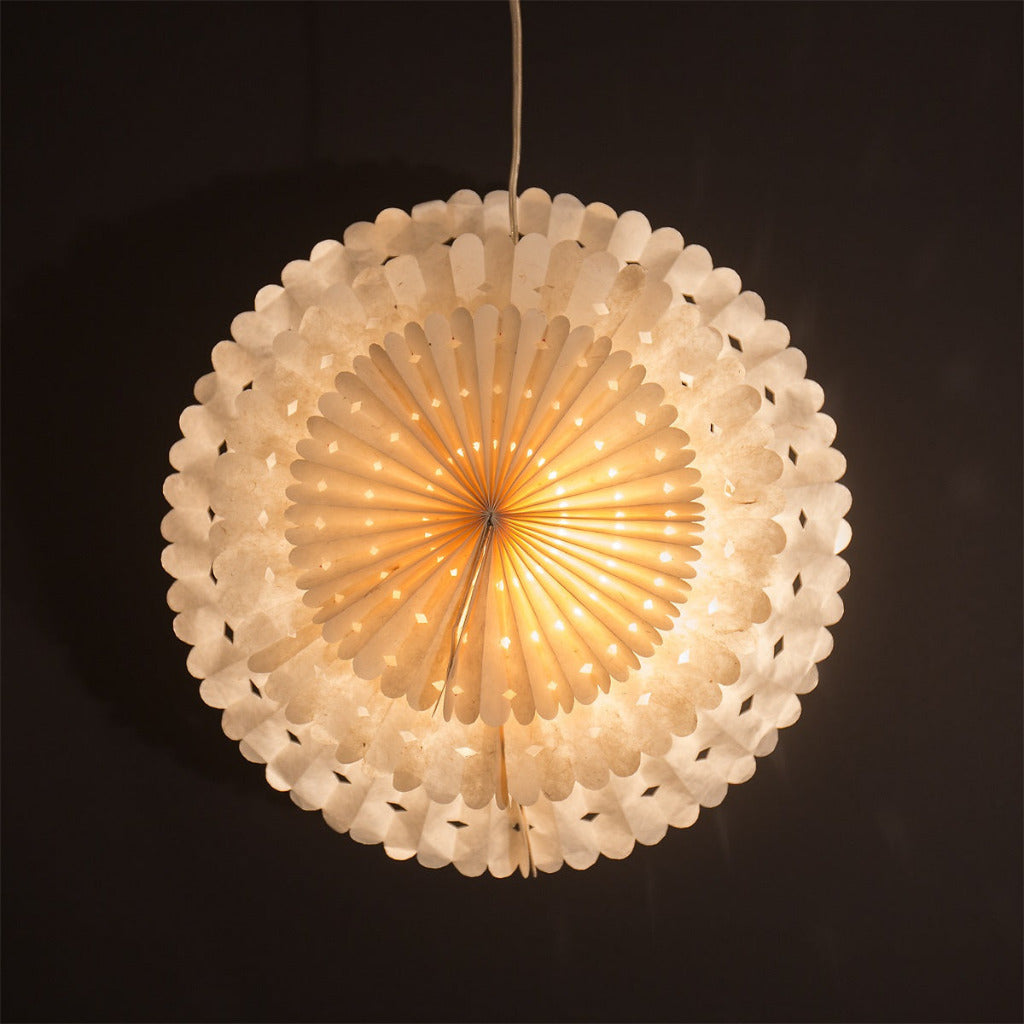 Hanging Paper Snowflake Lantern, 36cm | Fair Trade - Thedanes.co.uk - Creative & Sustainable Living The Scandinavian Way