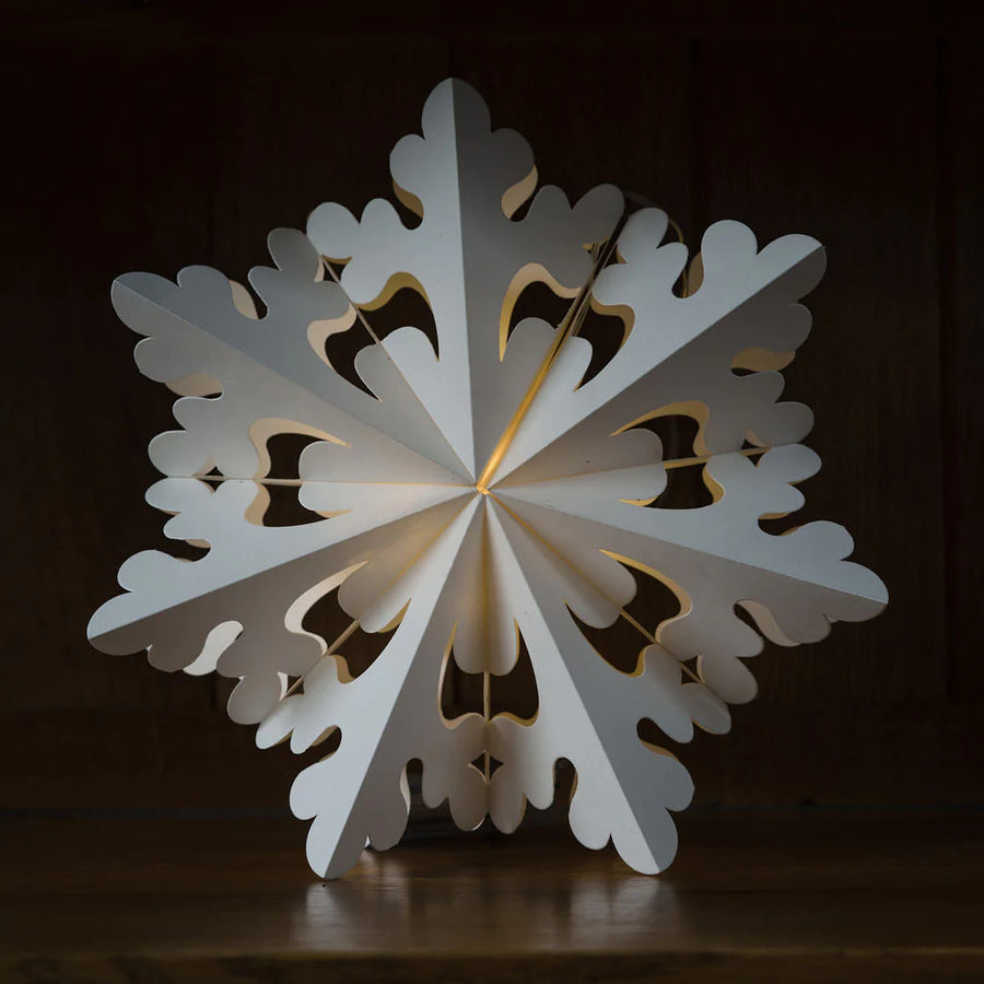 Hanging Paper Star Lantern With Light - Fair Trade - The Danes