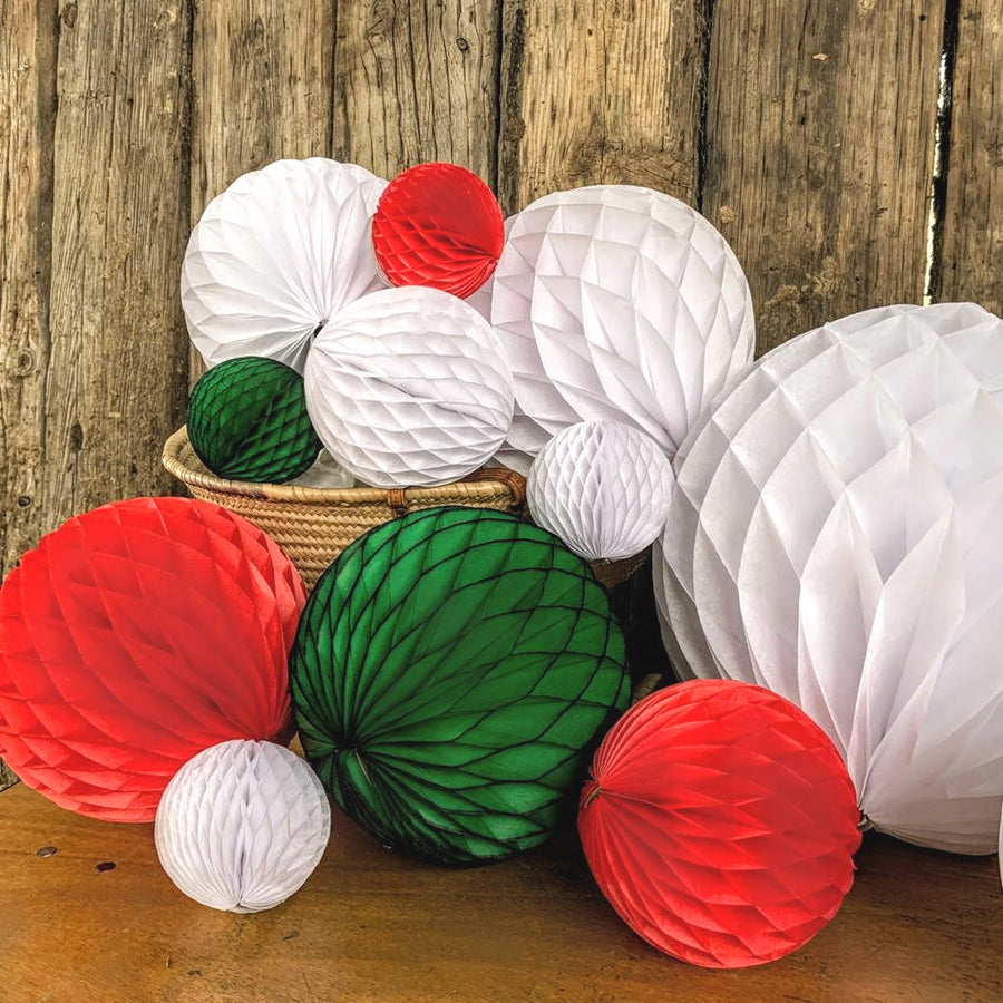 Red Honeycomb Paper Ball - The Danes