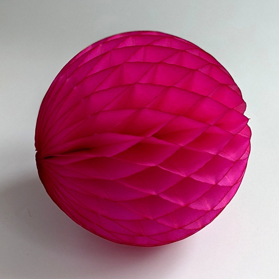Hot Pink Honeycomb Paper Ball - The Danes