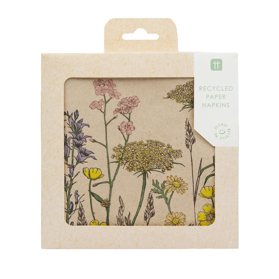 Wildflower Meadow Unbleached Paper Napkins