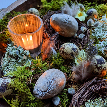 Decorative Easter Eggs, Mango Wood - Set Of 3 - The Danes