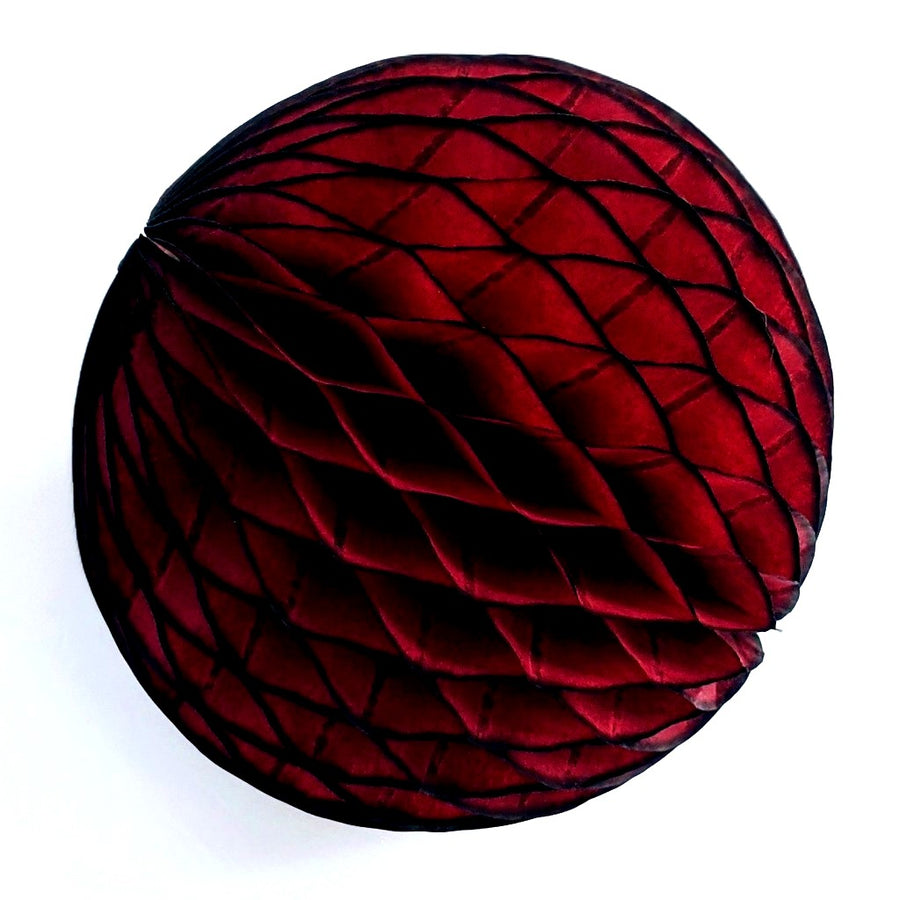 Maroon Honeycomb Paper Ball - The Danes