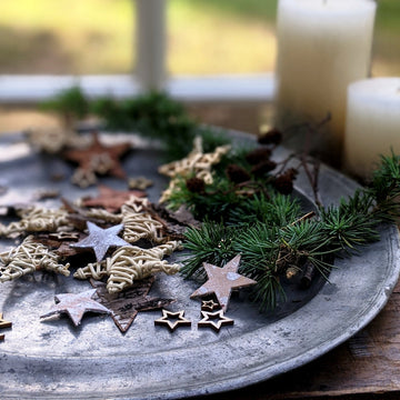 Natural Birch Bark & Wooden Star Decorative Accessories - The Danes