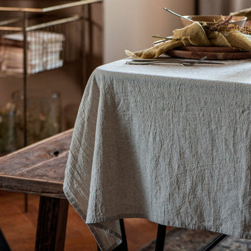 Natural Cotton & Linen Mix Table Cloth - 150 x 250cm - The Danes