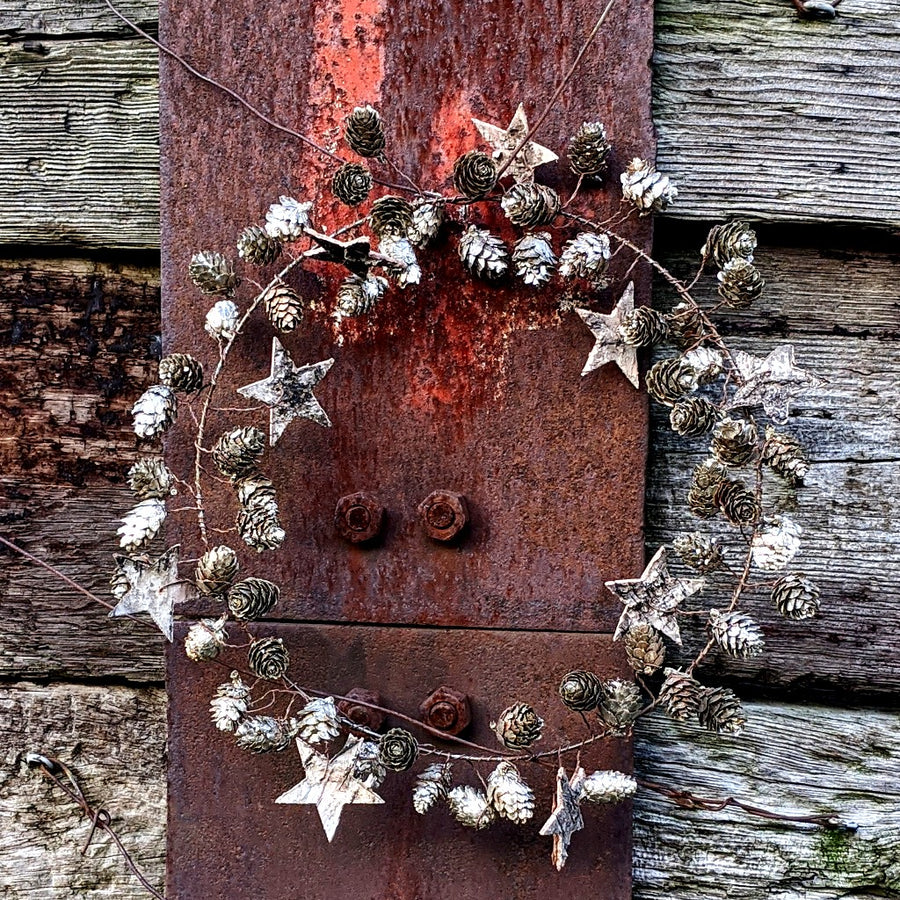 Natural Pine Cone & Birch Bark Star Wreath - Thedanes.co.uk - Creative & Sustainable Living The Scandinavian Way