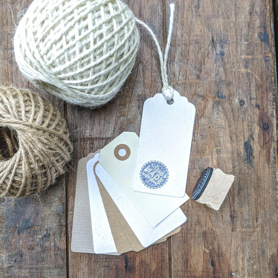 Natural Recycled Paper Manilla Gift Tags - 30 Assorted - The Danes