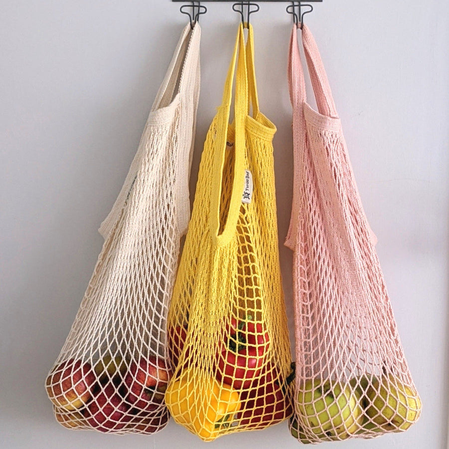 Organic Cotton Turtle String Bag - Assorted Colours - The Danes