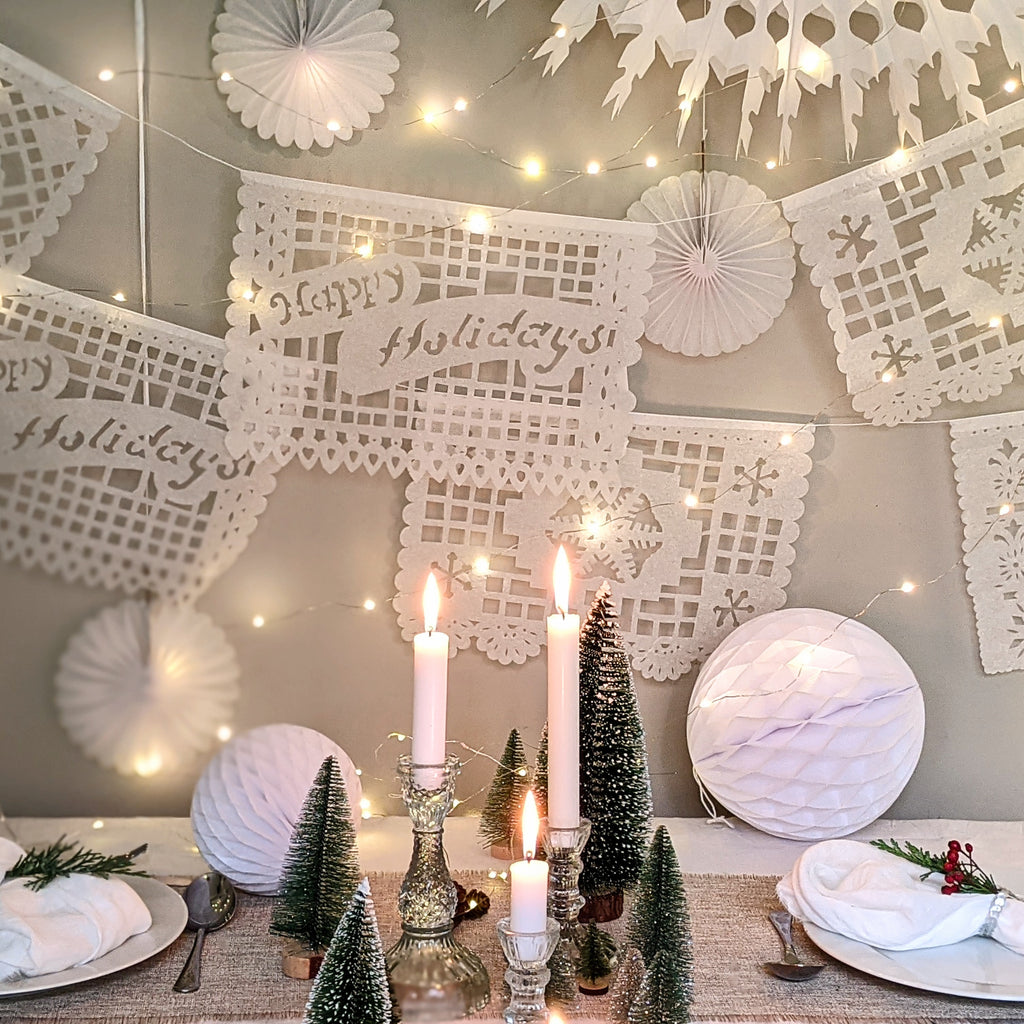 Mexican Decorations Papel Picado - Christmas Banner 4Mtr - Thedanes.co.uk - Creative & Sustainable Living The Scandinavian Way