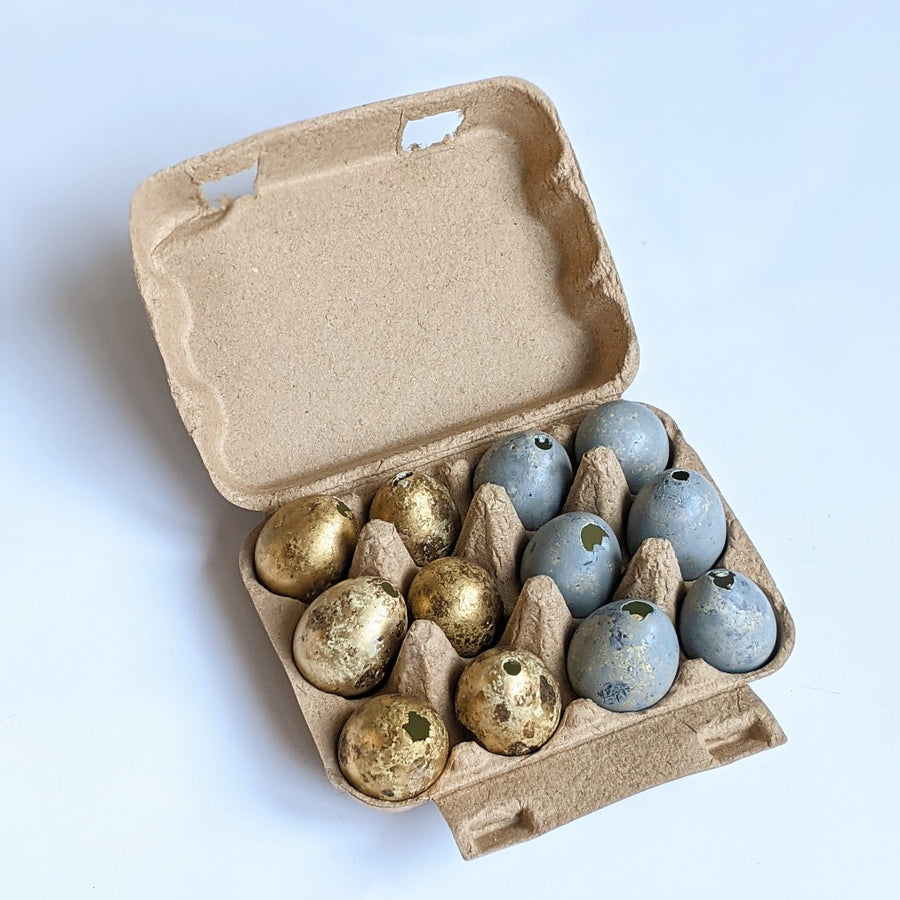 Natural Blown Quails Eggs, Box of 12 - The Danes