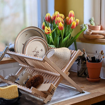 Wooden Dish Rack Drainer - Thedanes.co.uk - Creative & Sustainable Living The Scandinavian Way