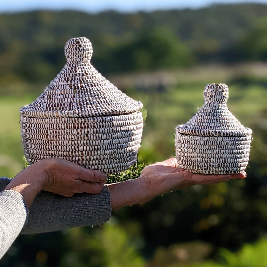 Handwoven Storage Baskets With Lid, Set of Two | Fair Trade - The Danes