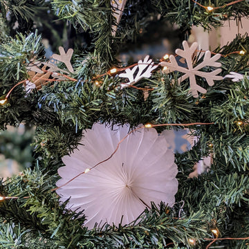 Tissue Paper Fan Decorations - White, 15cm | Set of 3 - Thedanes.co.uk - Creative & Sustainable Living The Scandinavian Way