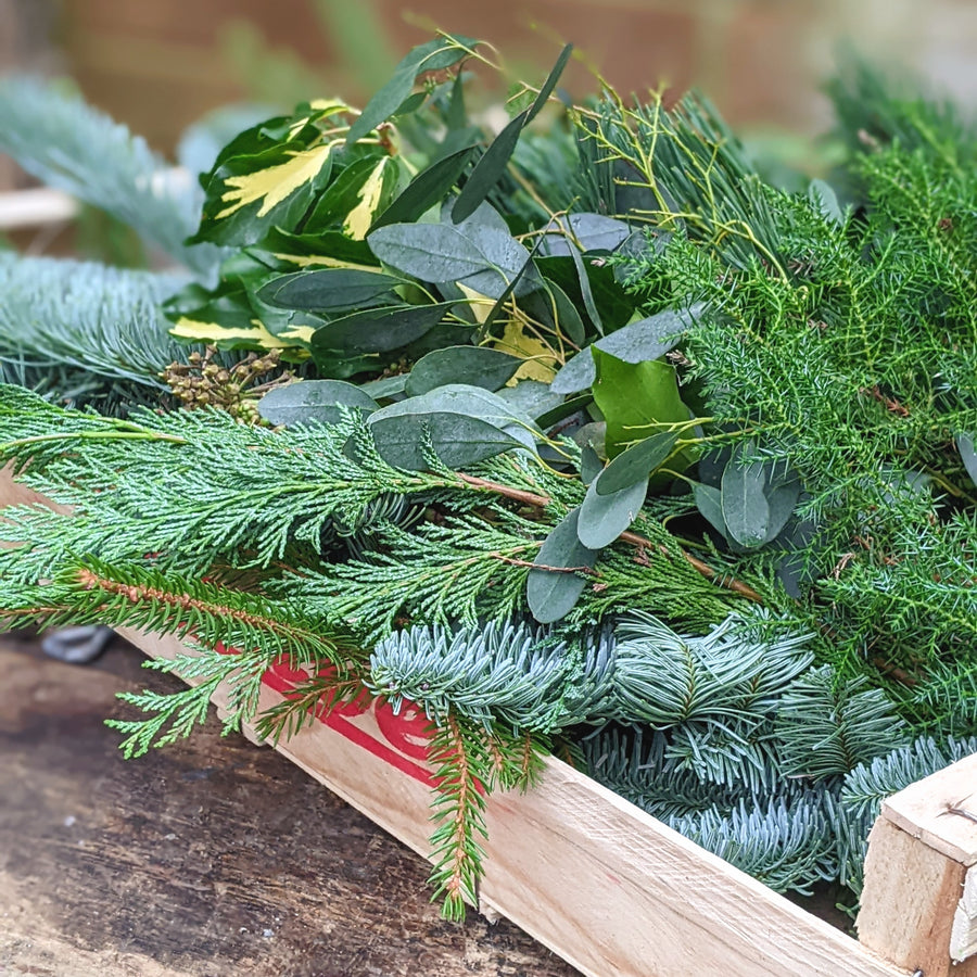 Large Fresh Foliage Floristry Display Box - CHRISTMAS - Thedanes.co.uk - Creative & Sustainable Living The Scandinavian Way