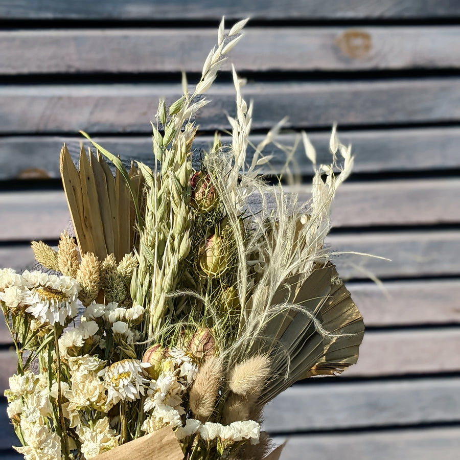 Dried Flower Bouquet - White & Natural