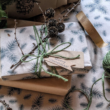 Pine Cone Kraft Wrapping Paper - 3m, 100% Eco Friendly - The Danes