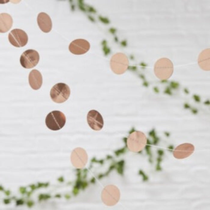 Rose Gold Confetti Party Garland - The Danes