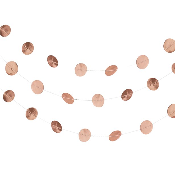 Rose Gold Confetti Party Garland - The Danes