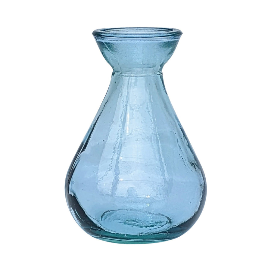 Recycled Glass Vase - Blue - The Danes