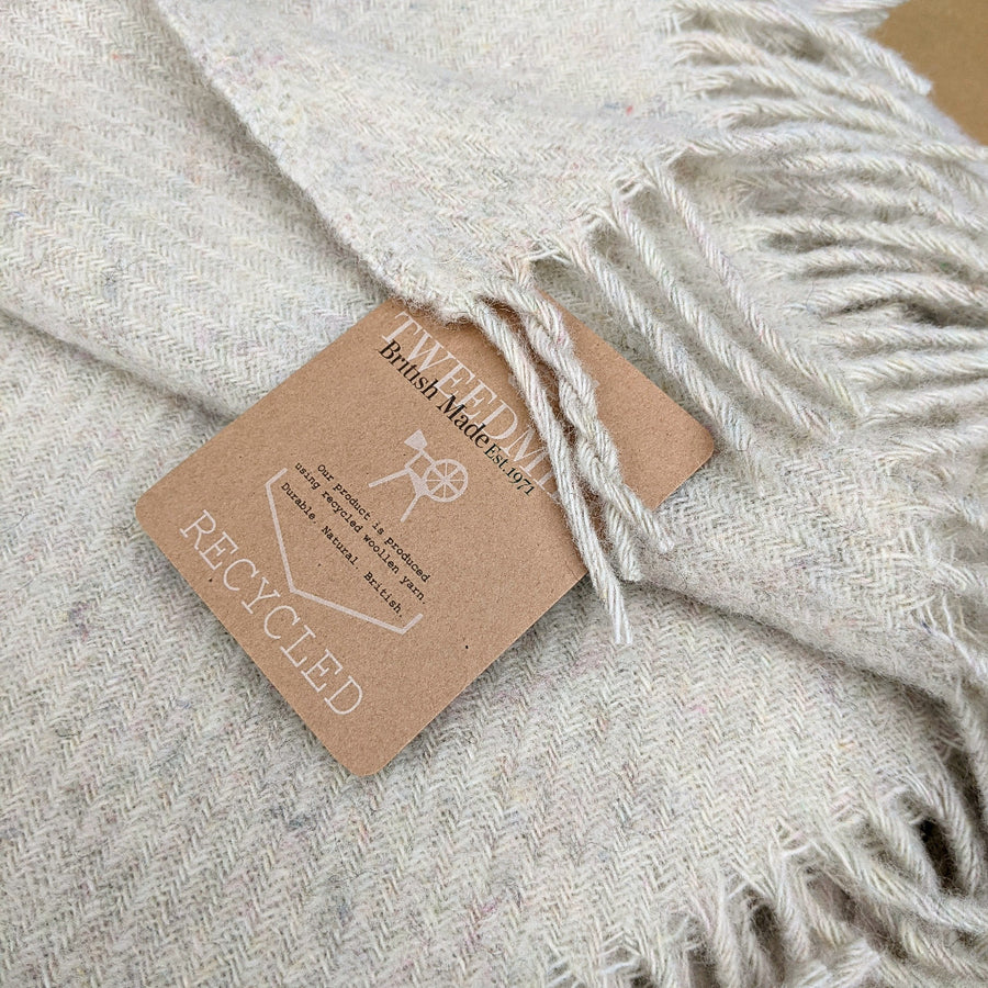 Recycled Wool Blanket - Cream Latte | By Tweedmill