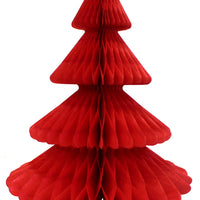 Red Honeycomb Paper Christmas Trees - 2 Sizes - Thedanes.co.uk - Creative & Sustainable Living The Scandinavian Way