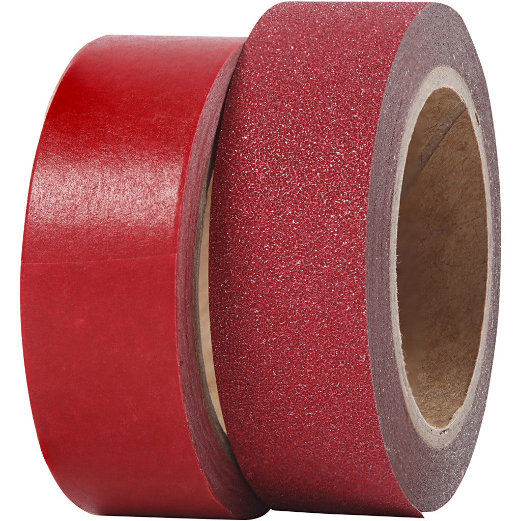 Red Washi Paper Tape - Matt & Sparkle - Thedanes.co.uk - Creative & Sustainable Living The Scandinavian Way