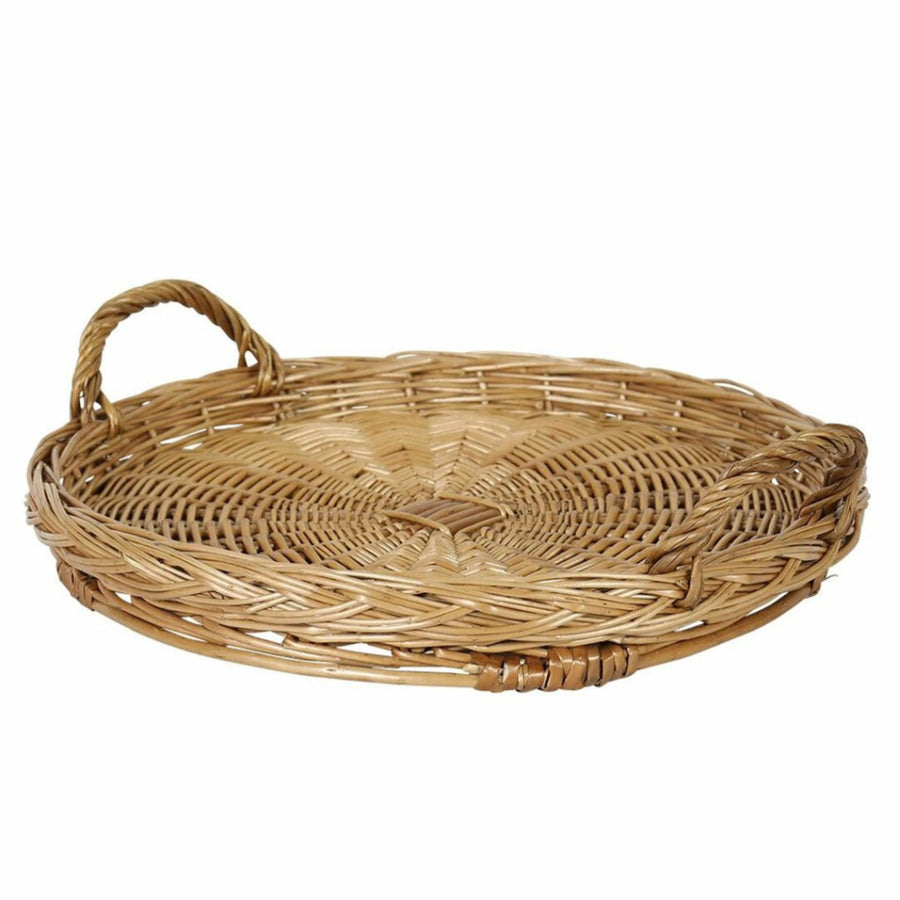Round Wicker Display Tray With Handles - 42cm - The Danes