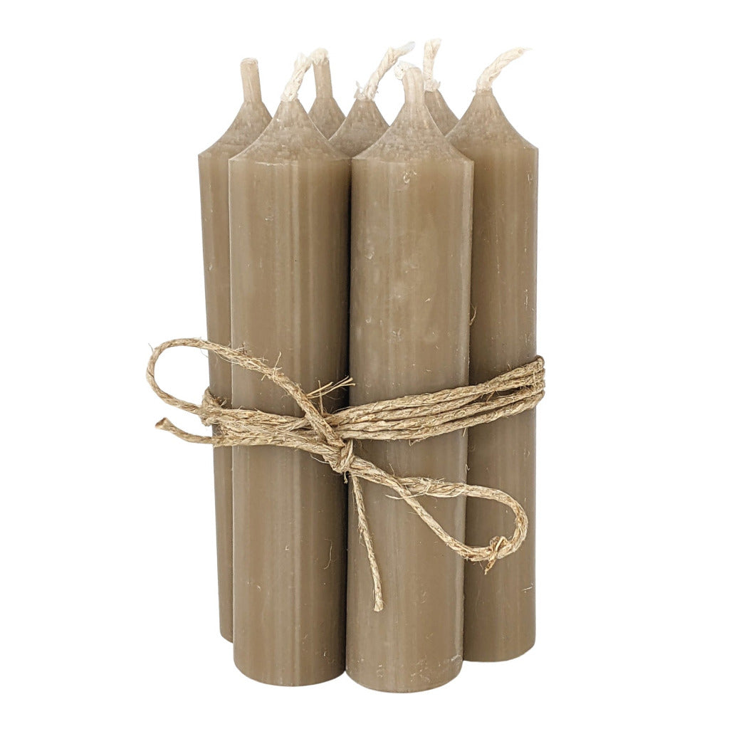10 Short Dinner Candles | Linen - Thedanes.co.uk - Creative & Sustainable Living The Scandinavian Way