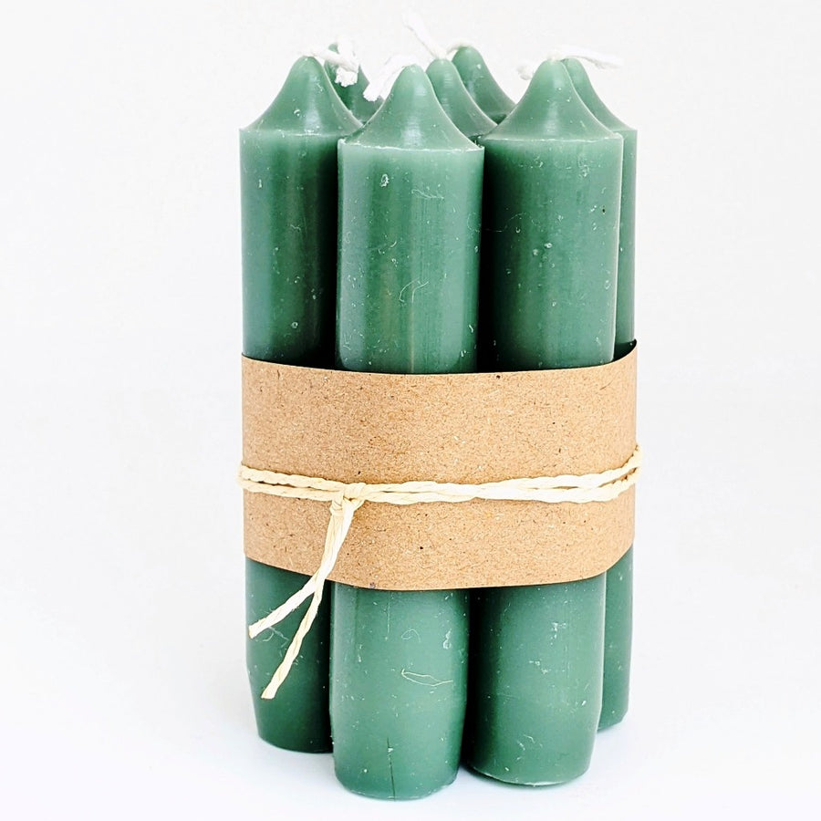 Short Dinner Candles x 10 - Sea Green - The Danes