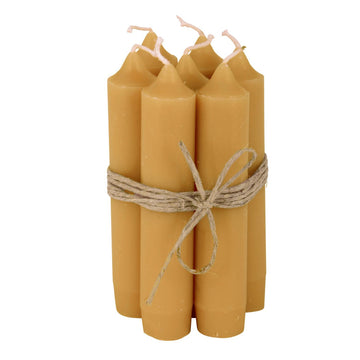 Short Dinner Candles x 10 - Mustard Yellow - The Danes