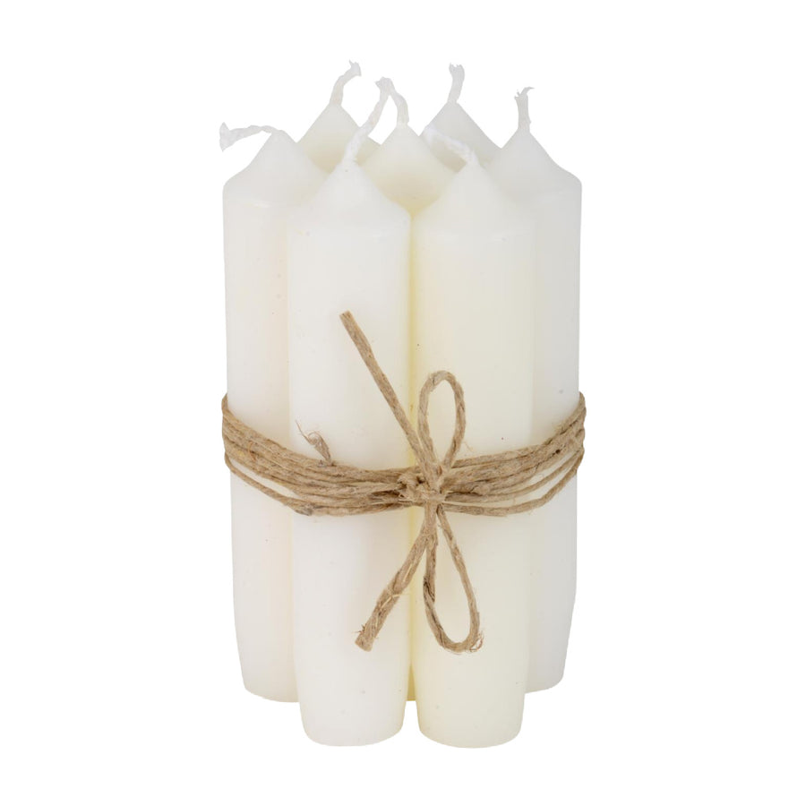Short Dinner Candles x 10 - White - The Danes