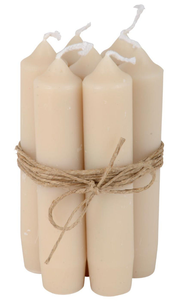 10 Short Dinner Candles | Sand - Thedanes.co.uk - Creative & Sustainable Living The Scandinavian Way