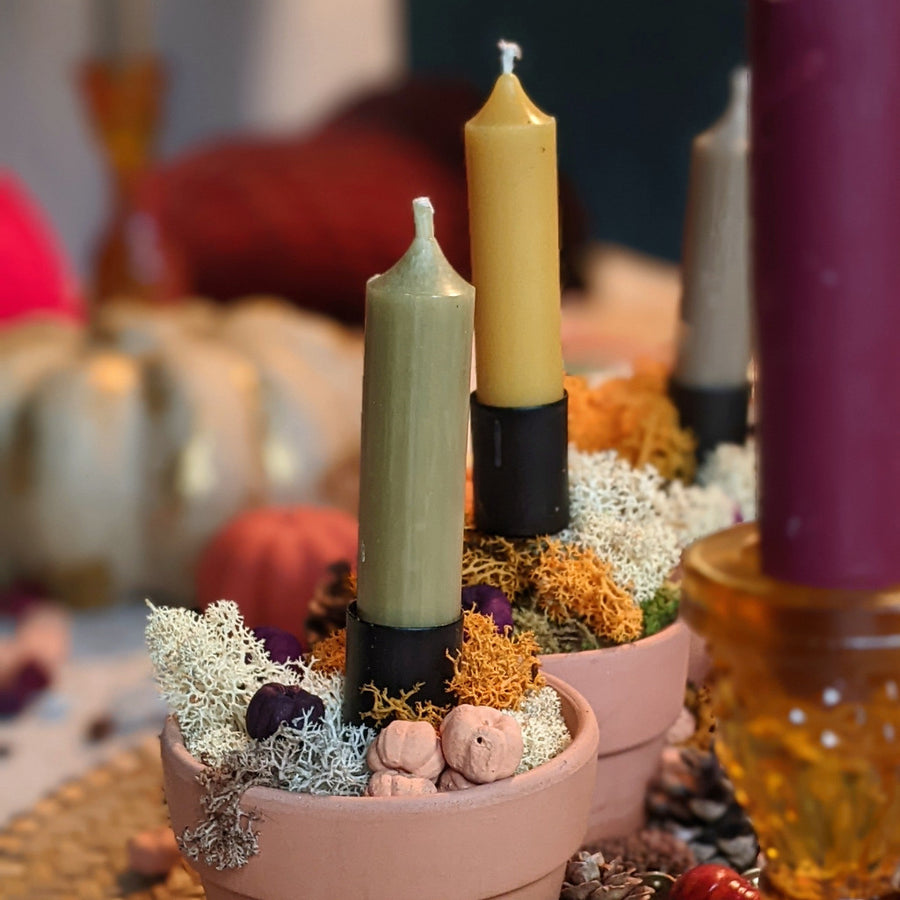 18 Short Dinner Candles | Mixed Colours - Thedanes.co.uk - Creative & Sustainable Living The Scandinavian Way