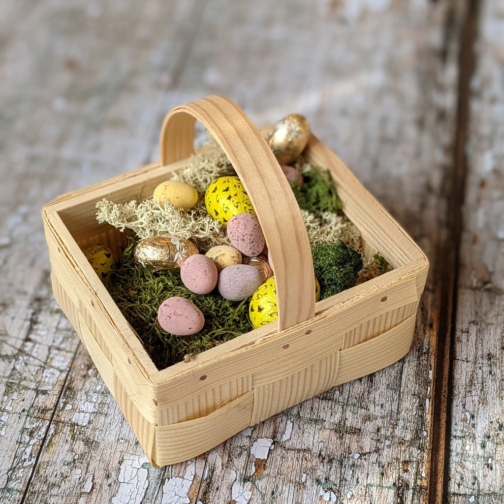 Small Natural Wood Basket | Natural, Green or Orange - Thedanes.co.uk - Creative & Sustainable Living The Scandinavian Way
