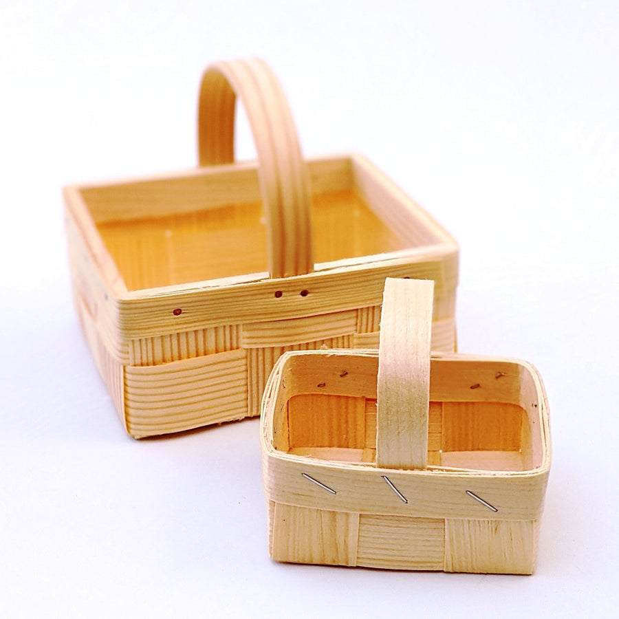 Small Natural Wood Basket - The Danes