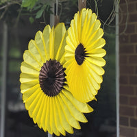 Sunflower Honeycomb Paper Fan Decorations - 2 Sizes - Thedanes.co.uk - Creative & Sustainable Living The Scandinavian Way